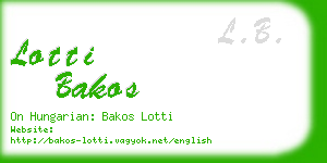 lotti bakos business card